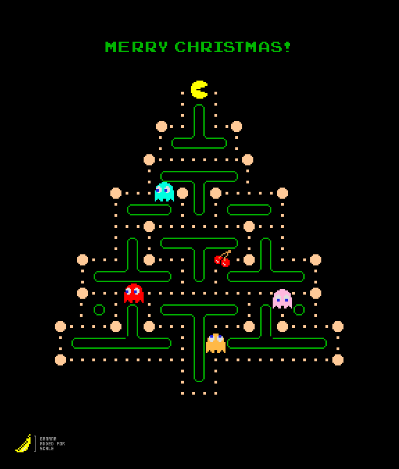 Merry Christmas wishes Pacman