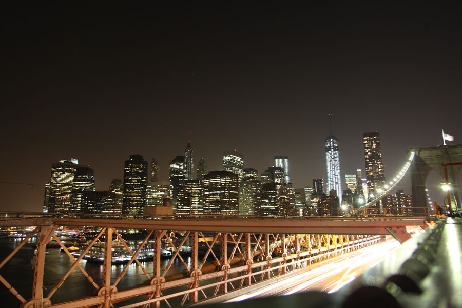New Yorker Skyline bei Nacht